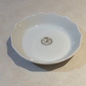 Bauscher Weiden White Porcelain small tray With Gold Crown "R" Monogram